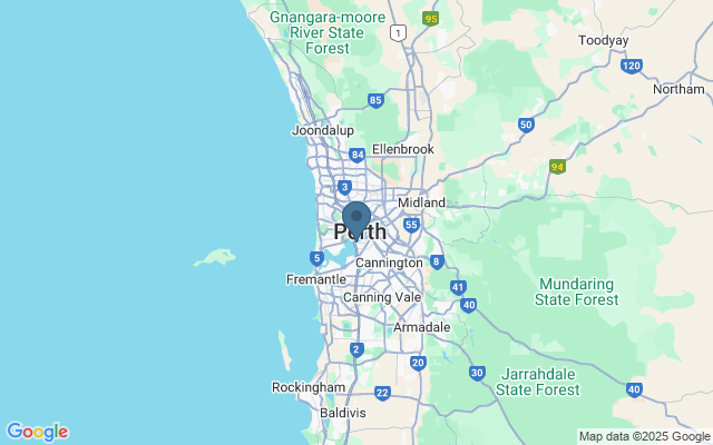 Kaart met locatie Perth Zoo